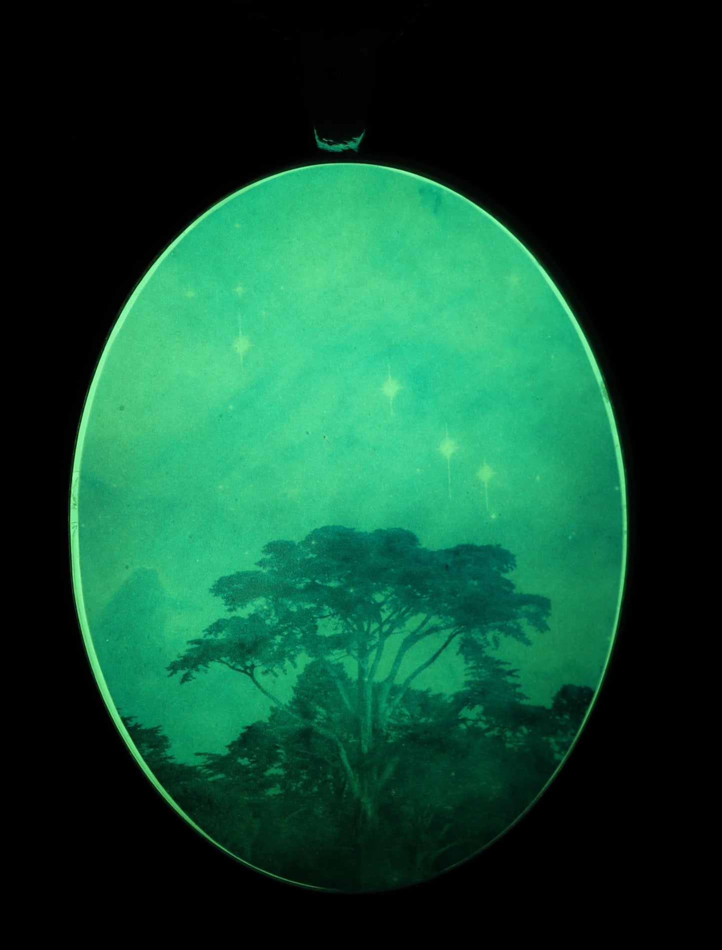 Trees Dreaming - Beautiful glow-in-the-dark Astronomy Pendant from the Carina Nebula