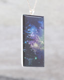 Green and Purple Monkey's Head Nebula, With Tree - Beautiful glow-in-the-dark Astronomy Pendant from the Centre of our Galaxy