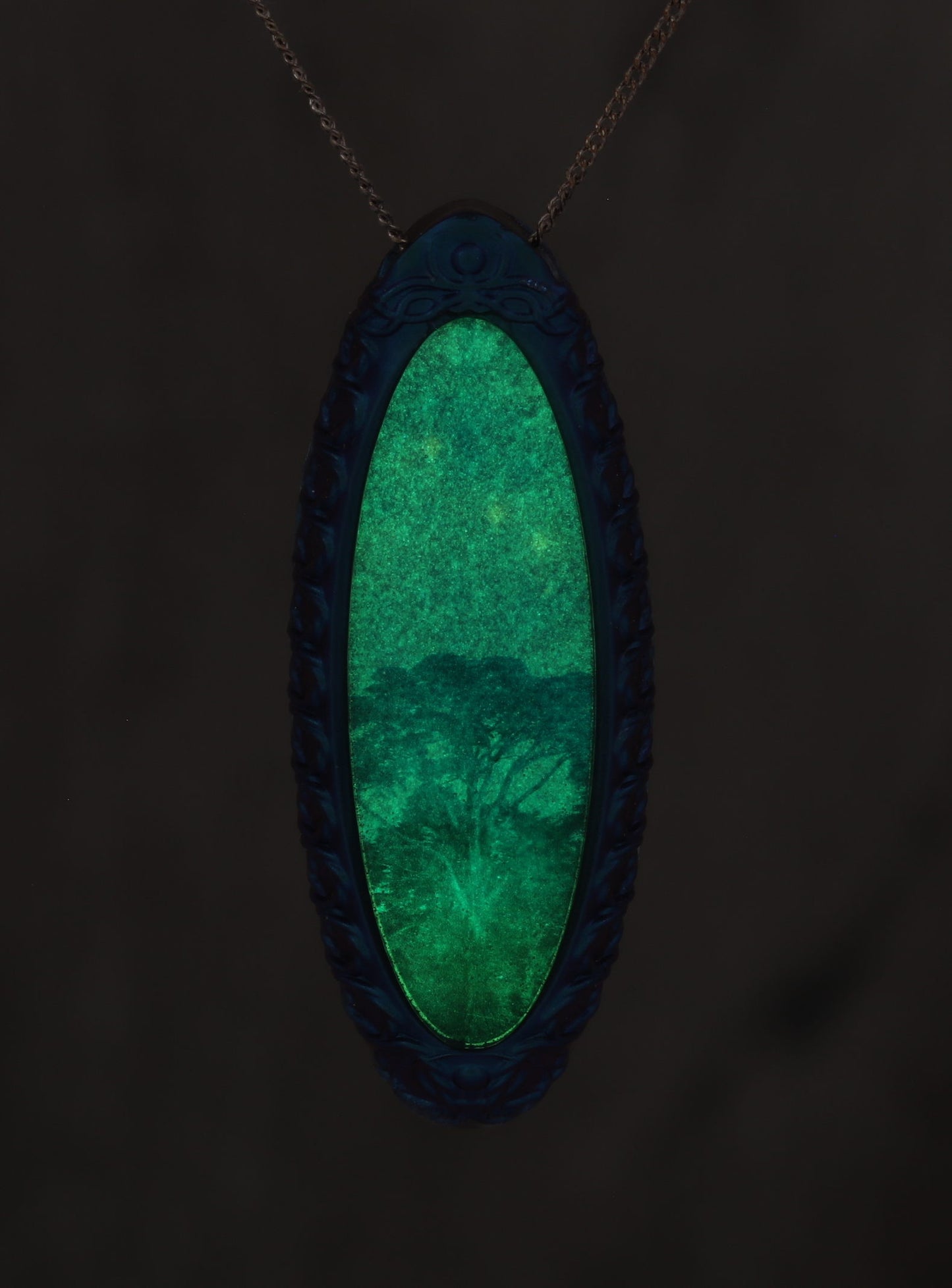 Trees Dreaming - Beautiful glow-in-the-dark Astronomy Pendant with Celtic Knotwork