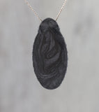 Spirited Pond  - Glow-in-the-dark pendant with a beautiful image of trees in a hand-made bezel